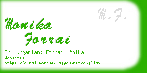 monika forrai business card
